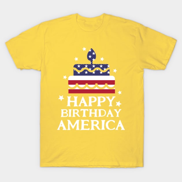 Happy Birthday America T-Shirt by Xiaoxiao Art